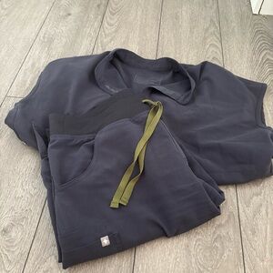 Figs navy blue scrub set